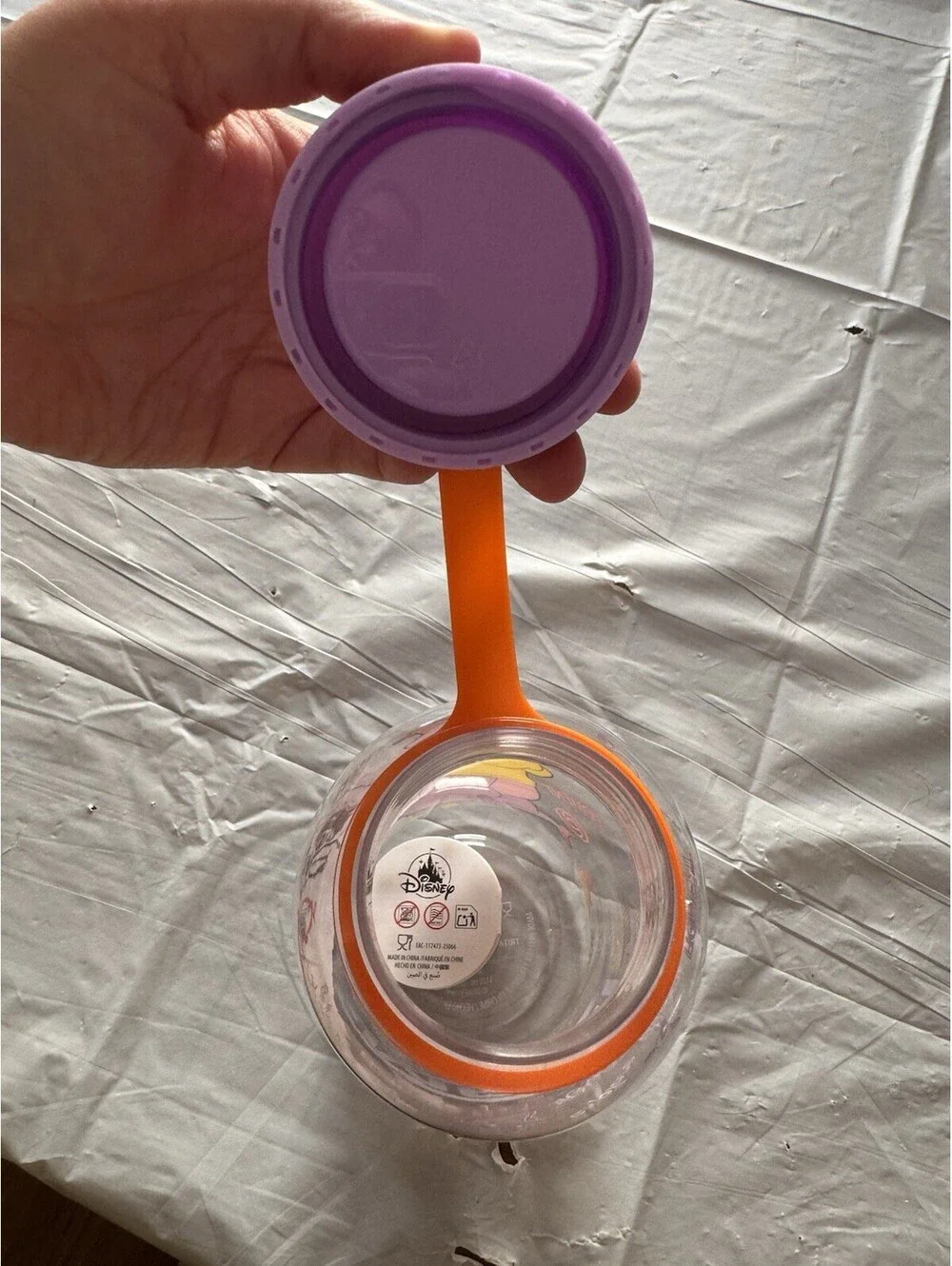 NEW Figment Water Bottle With Lid Strap Disney Parks WDW Epcot Theme Park